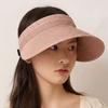 Straw Sunscreen Hat Women's Summer Vacation Empty Top Straw Hat Rollable Large Brim Uv Protection Sunshade Hat