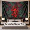 Custom Name Text Tapestry Morocco Football Personalized Polyester Wall Tapestry For Bedroom And Room