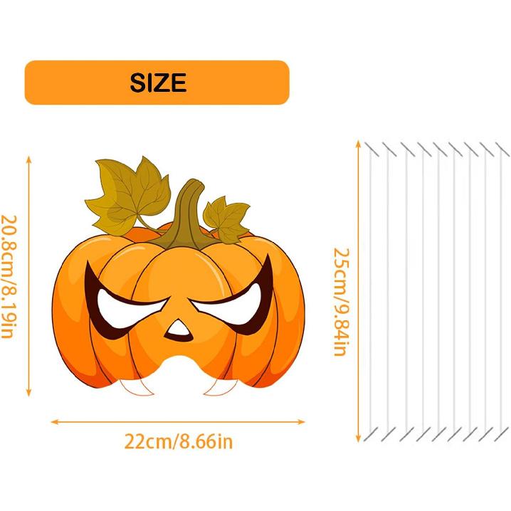 Pumpkin Masks Pumpkin Head Masks, Fall Party Favors Autumn Harvest Decorations, Thanksgiving Paper Mask Halloween Pumpkin Mask