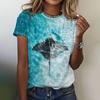 Sea Turtle Animal 3D Print Women's Short Sleeve O-Neck T Shirt Fashion Casual  Harajuku Y2k
