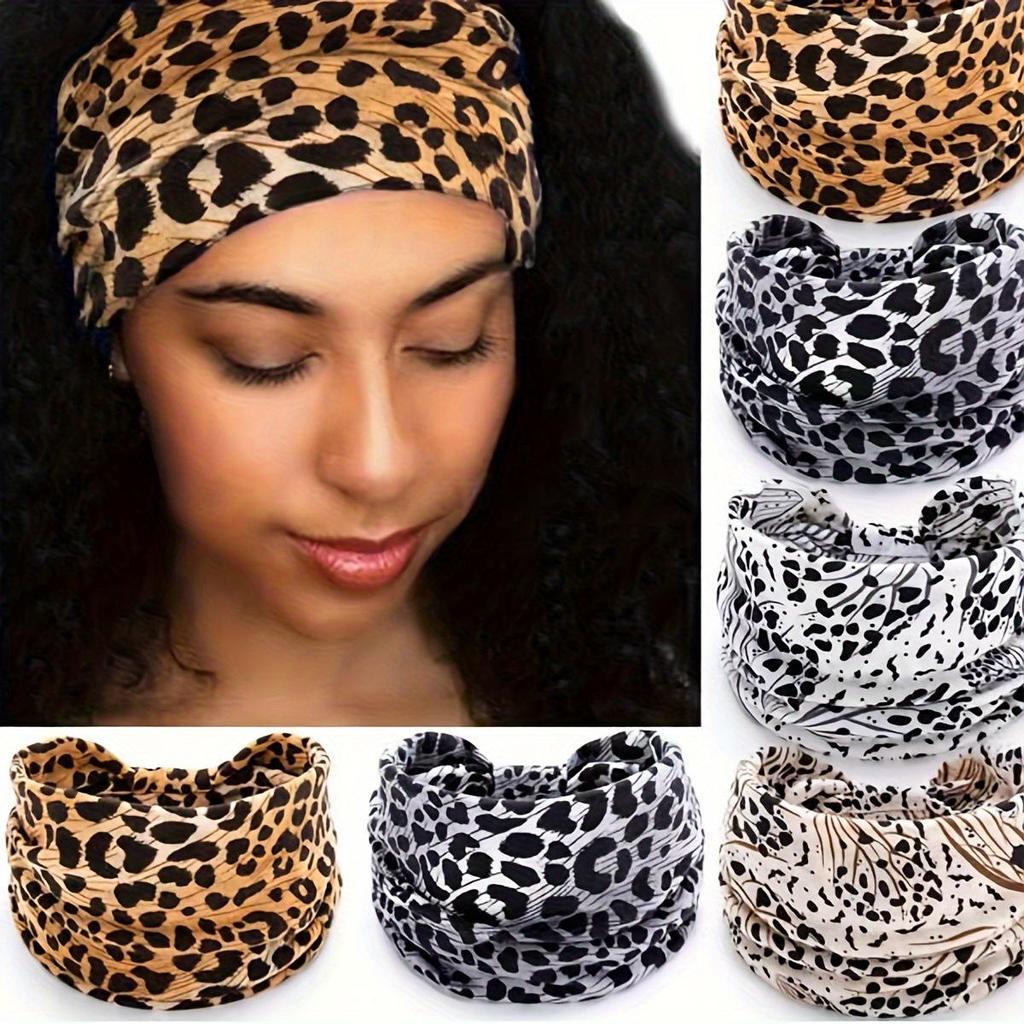 Women's Bohemian Cashew Yoga Headband - Sweat-Absorbing, Elastic Cotton Hair Accessory