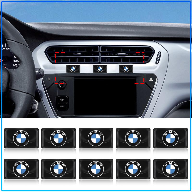 2/5/10Pcs Carbon Fiber Steering Wheel Car Logo Emblem 3D Stickers For BMW E34 E46 E39 E38 E90 E60 E36 F30 F30 F10 E92 E38 E91 G30 G38 M3 M5