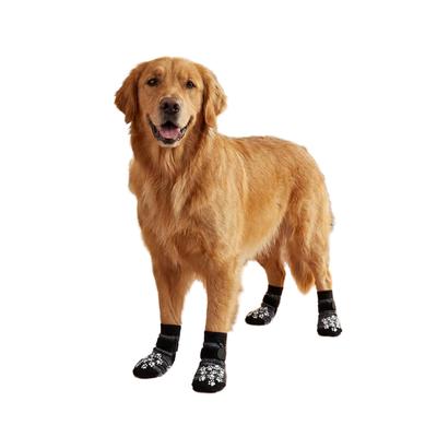 4 Stück Baumwoll-Anti-Rutsch-Hundesocken Verhindern Lecken & Kratzen der Pfoten Starke Traktion für Hartholzböden Ältere Hunde Alle Jahreszeiten