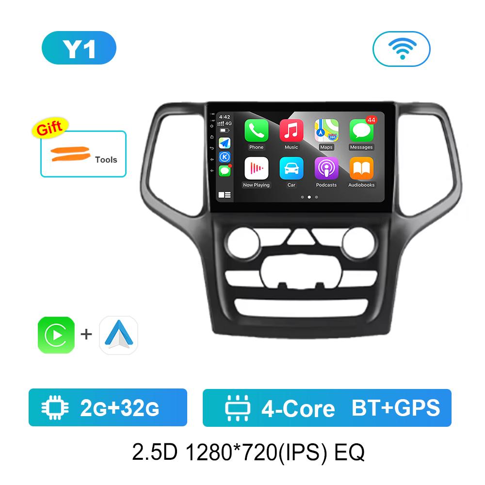 

for Jeep Grand Cherokee WK2 2014 - 2017 Android OS Head Unit Car Video Multimedia Player WiFi BT 4G GPS Navi QLED Touch Screen