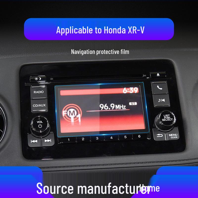 Honda Everus VE-1/XRV/HR-V Navigation Tempered Film & Anti-Scratch Blue Light Center Console Protective Sticker.