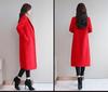2025 Women's Woolen Mid-Length Overcoat - Autumn Winter Korean Style, Plus Size, Loose Fit