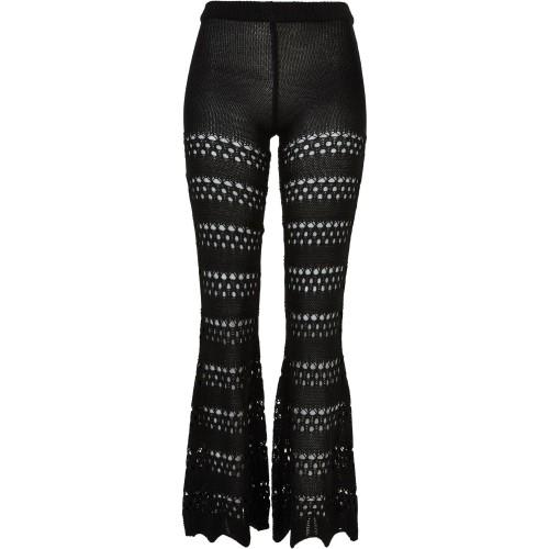Urban Classics Womens/Ladies Knitted Crochet Flared Leggings
