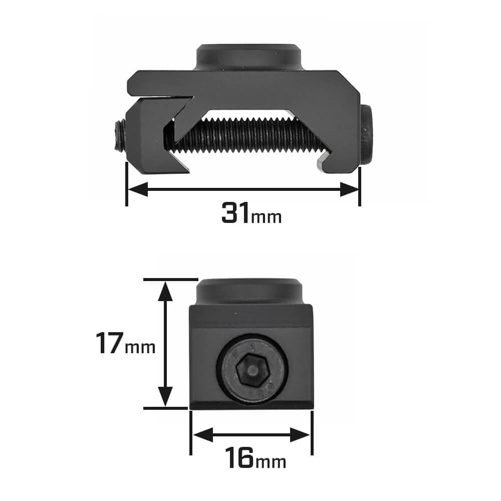 Ryohin Buhin 20mm Rail Compatible QD Sling Mount & QD Sling Swivel Replica Set, Daniel Defense Type QD Mount QD Socket Adapter