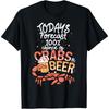 Lustiger Krabben-Ess-Spruch - Heutige Vorhersage Krabben und Bier Baumwolle Herren T-Shirt