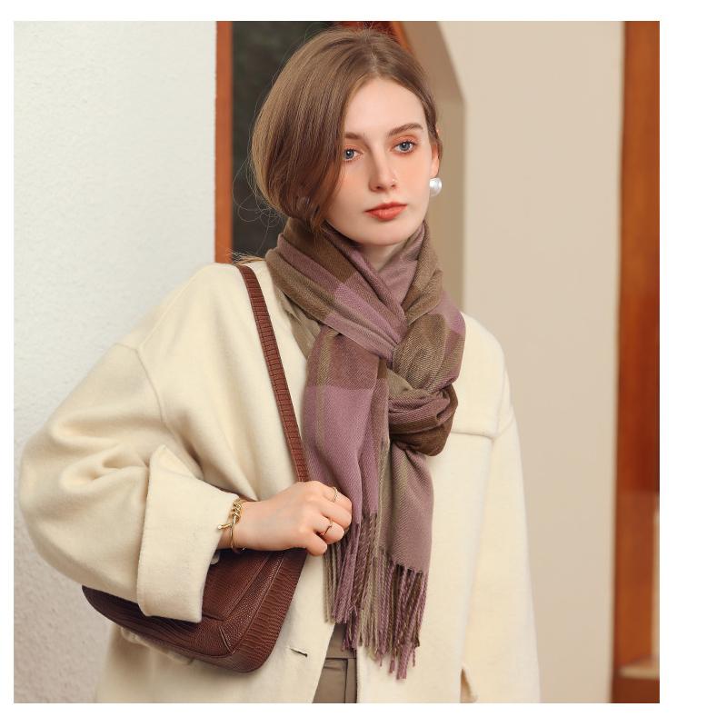 Dámská šála Zimní šál Silný teplý střapec