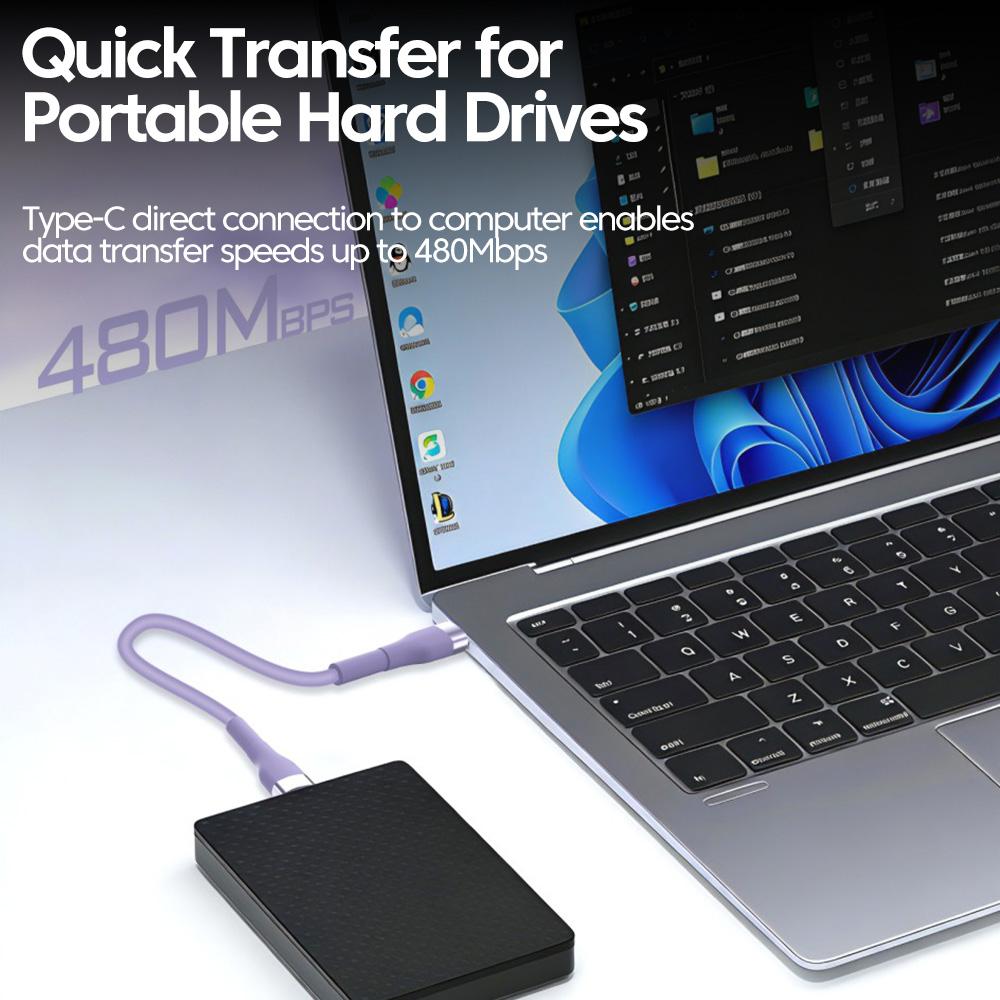 25CM 50CM Short Type C to USB C Cable PD60W Fast Charging For Iphone 17 16 15 Samsung Xiaomi Power BanK USB Type C Data Cable