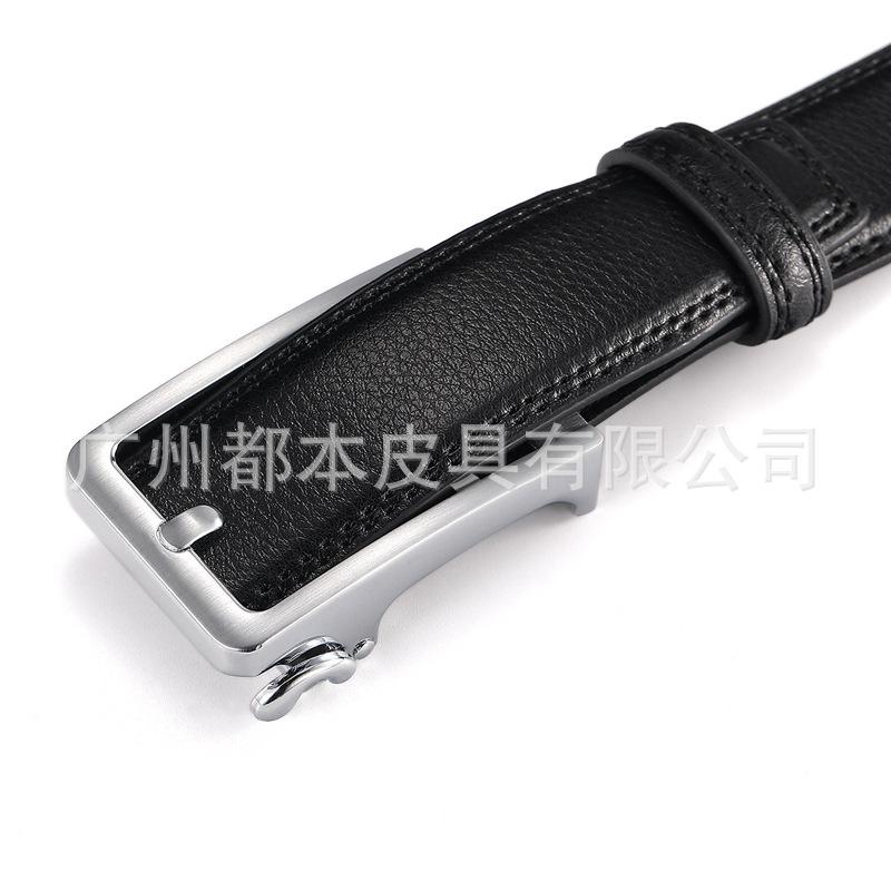 Ремень Новый Мужской Имитация Иглы Автоматическая Пряжка Ремень Мужской Универсальный Деловой Натуральная Кожа Ремень 100-135CM