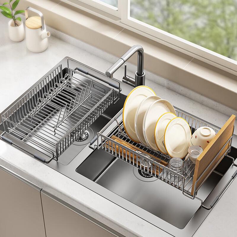 Expandable Stainless Steel Over-Sink Dish Drying Rack