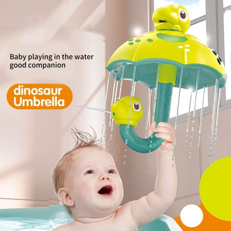 Creative Cartoon Dinosaur Umbrella Showerhead Bath Toy For Children Bathing Time Fun Interactive Shower Toy for Kids