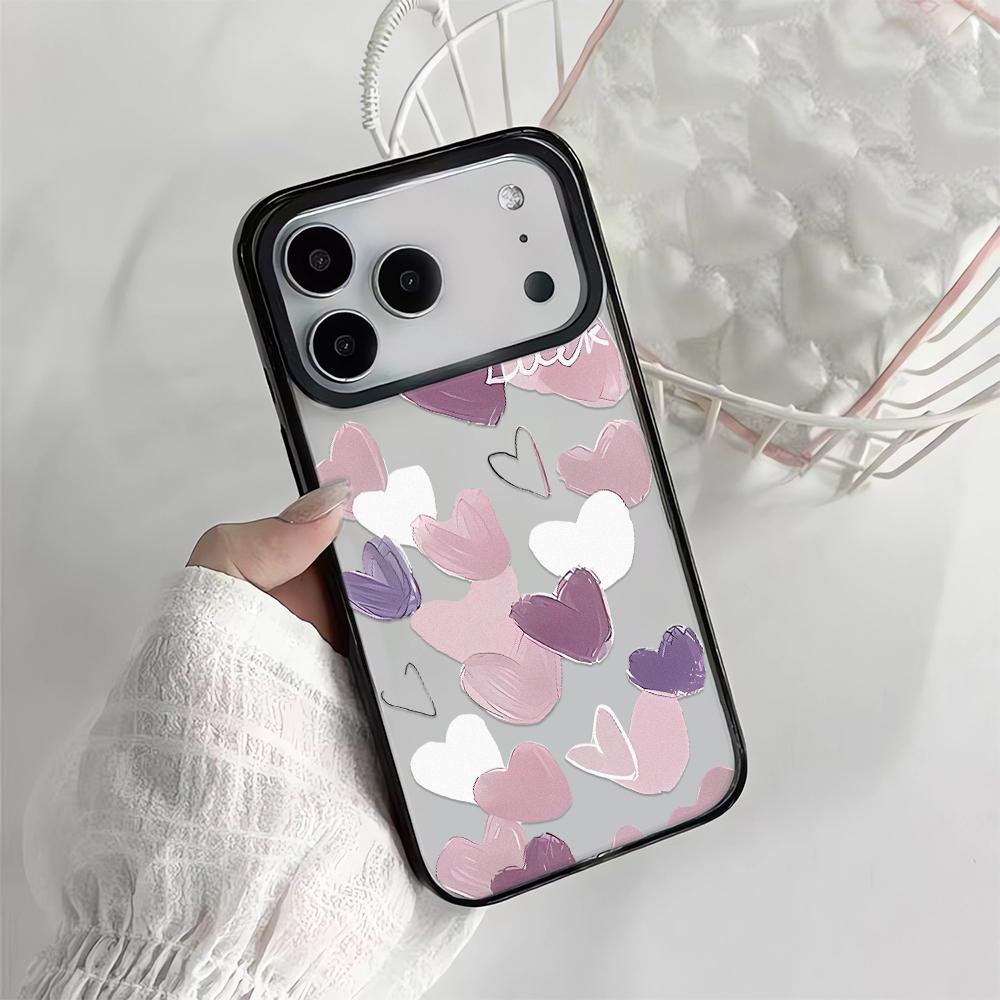 Amore-Love Italian Romantic Pink Lettering Phone Case for IPhone 16 12 13 11 17 14 15 Pro Max Shockproof Cover 15 Pro