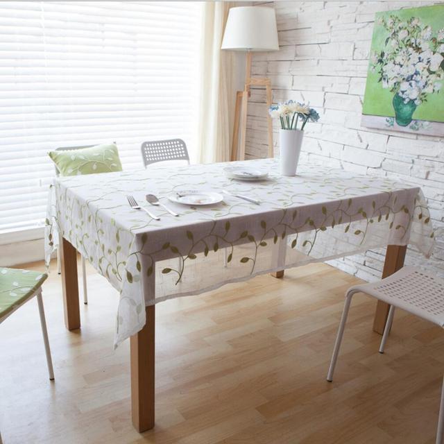 

Корейская маленькая свежая скатерть с вышивкой в виде ветки дерева, рождественская скатерть, чехол для чайного столика 140 X 160CM белый