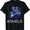 Blue Cats Wave Kamala Harris Cat Lettering Positive Funny T Shirt
