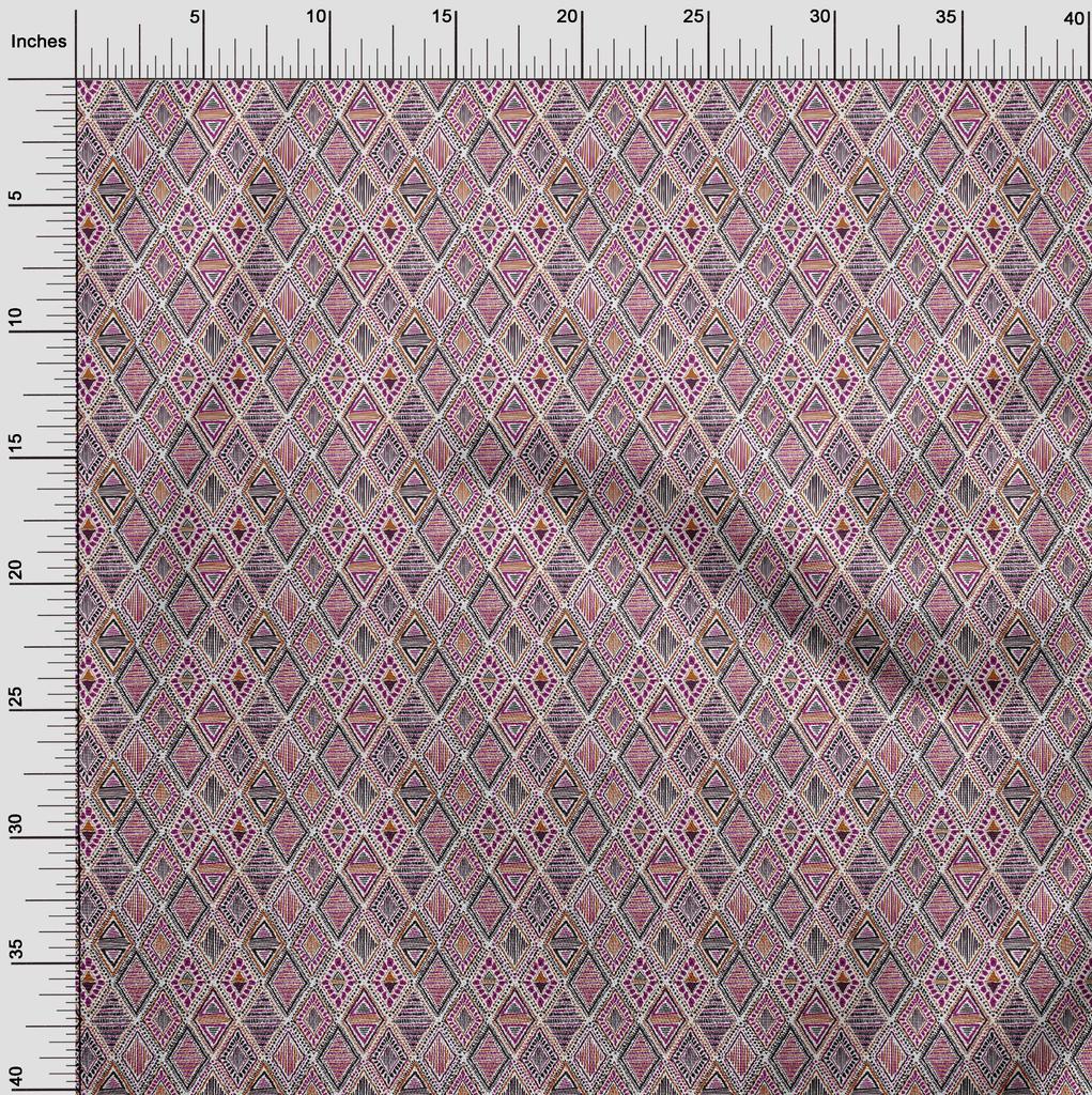 oneOone Cotton Flex Green Fabric Tribal Quilting Supplies Print Sewing Fabric by The Yard 40 Inch