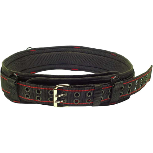 YEETUMAY Heavy Duty Waist Belt with Suspenders, Multi-functional Waist Support for Carpenters, Electricians, and Suspension Rigs, 3-Inch Padded (Red)