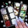 Glitter Snowflake Sequin Snowflakes Nail Art Christmas Nail Sequins Sparkly Snow