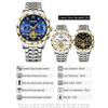 BINBOND Top Business Men's Watches Classic Diamond Scale Dial Luxury Quartz Wrist Watch 30M Waterproof Luminous Men Watch