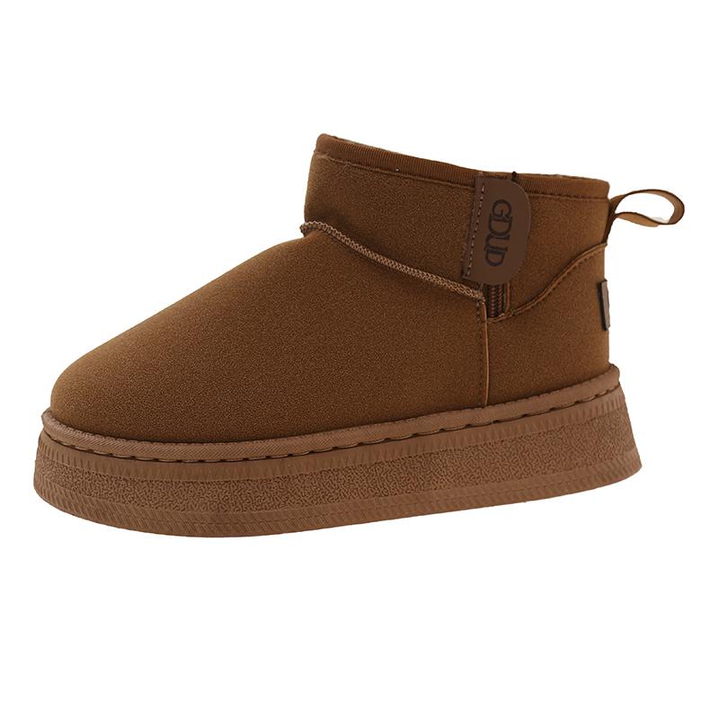 Fashion 2024 Ladies Ankle Cotton Brand Women's Shoes Australian Boots Winter Footwear Round Toe Flat Heel Boots-Women Fashion Snow Low
