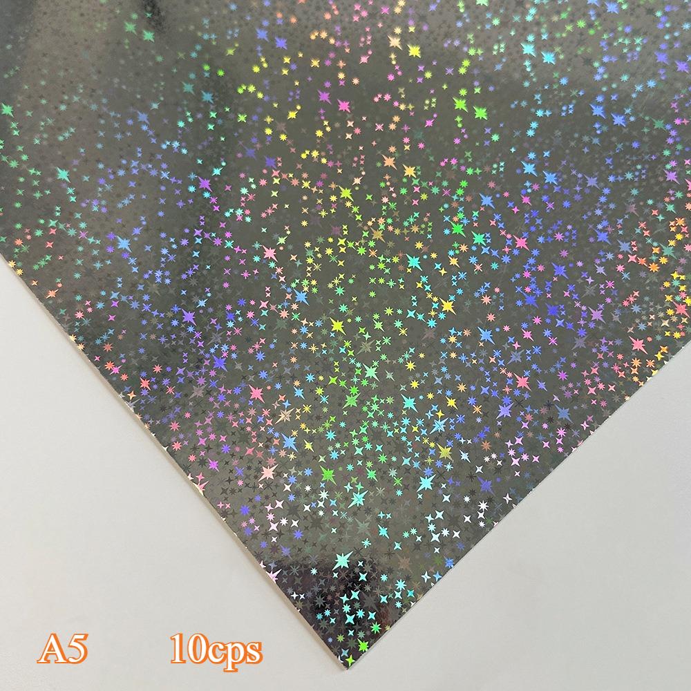 Laser Flash Paper Cross Border Hot SaleColorful ThickLaser Paper Gold SilverCard Paper Craft Paper Aluminum Foil PET MirrorPaper