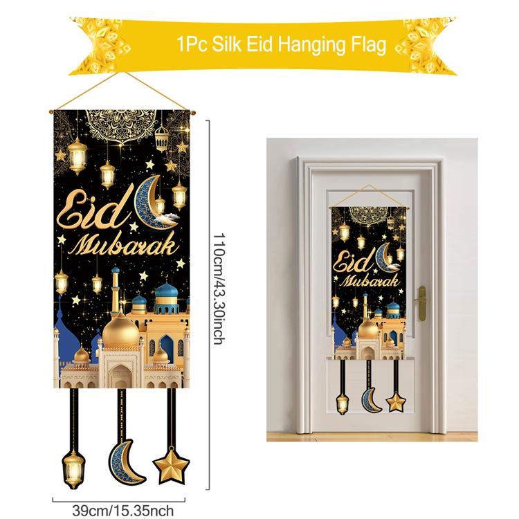 Eid Mubarak Dekobanner 2026 Kareem Ramadan Deko für Zuhause Ramadan Mubarak Hängende Flagge Islamische Muslimische Party Deko Eid Al Adha