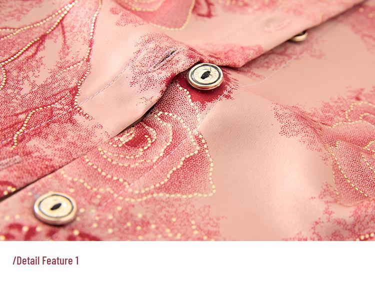 Elegant Mulberry Silk Long Sleeve Lapel Shirt for Middle-Aged Women