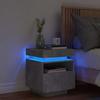 Vidaxl LED Nightstand, Concrete Grey, 40X39X48.5 Cm