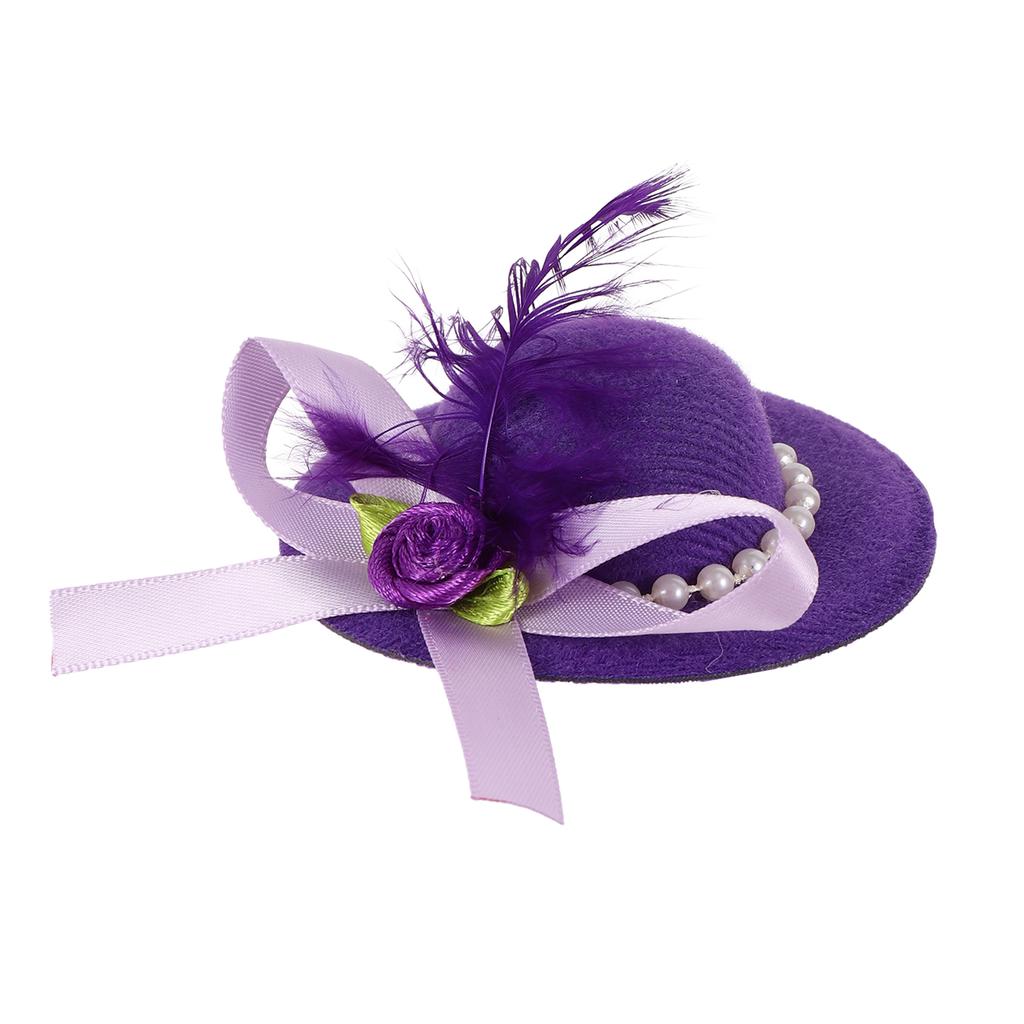 Chicken Hats For Hen Small Funny Chicken Accessories Feather Top Hat Rooster Duck Parrot Hamster Poultry Stylish Show Costum 1Pc