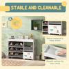 Kids Toy Storage Unit with 11 Bins, Cabinet, Top Shelves, 3 Stickers, for Nursery, Playroom, White