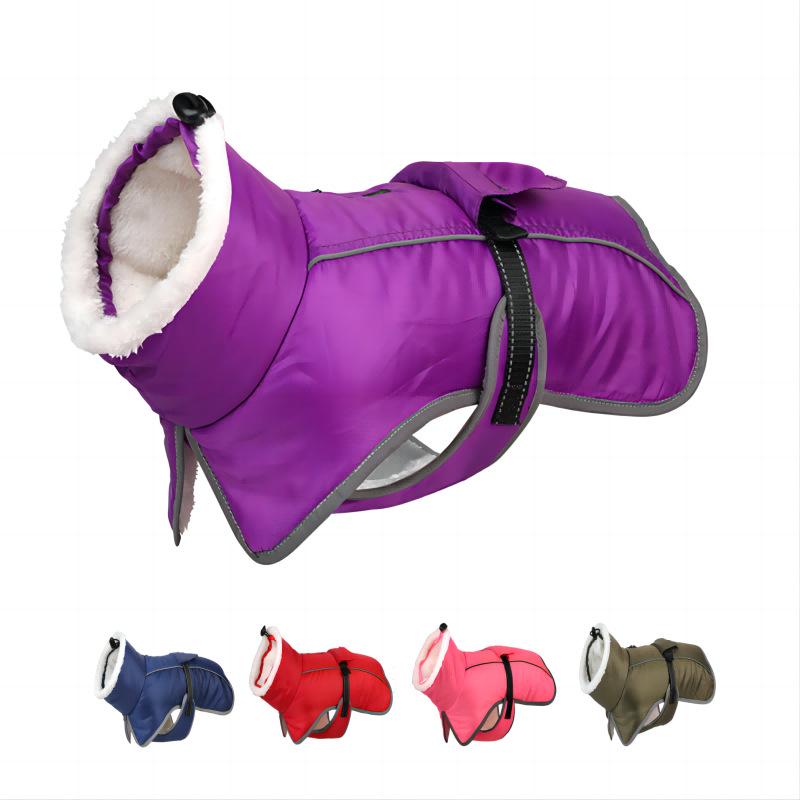 Autumn Winter Waterproof Warm Dog Coat - Cotton Cold Protection Pet Clothing