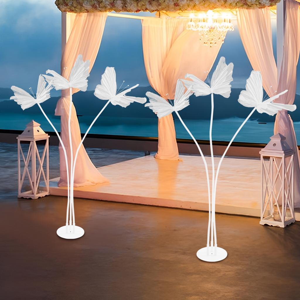 2pcs Realistic Artificial Butterfly Decor w/ Stable Standing Base,3D Lifelike Butterfly Ornament, Aesthetic Butterfly Sculpture