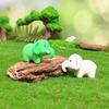 Colorful Q Version Elephant PVC Figurine: Car Ornament & Cake Decoration