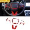 Steering Wheel Cover Trim Full Kit Frame For Dodge Challenger 2015+/Durango Red