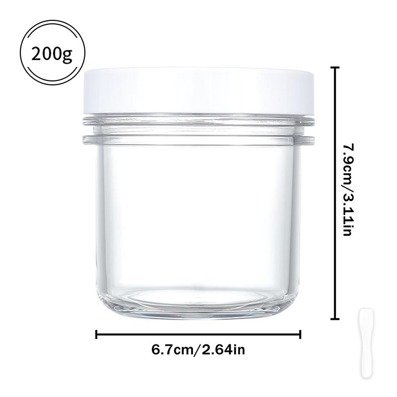 1Pcs 100/150/200/300Ml Plastic Empty Transparent Wide-Mouth Jar With Lid Cosmetic Makeup Cream Jar Loose Powder Pots Travel