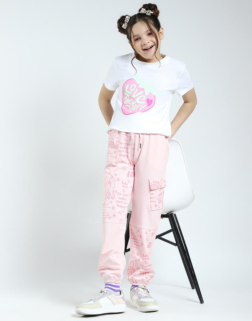 MONTE CARLO Girls Printed Regular Fit Lower Track Pants