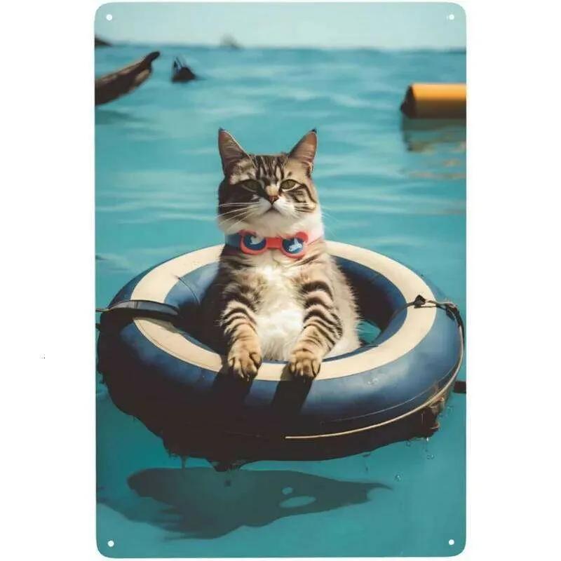 Cats Metal Tin Signs Being Normal Is Boring Wall Decoration Plaque Vintage Poster Iron Painting for Home Cafe Garden Club Bar 26T010 26T0104