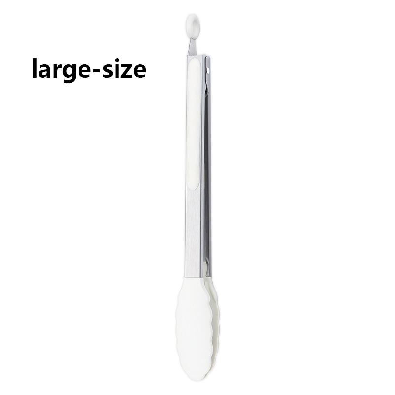 Kitchen Cooking Tongs Heat Resistant Stainless Steel BBQ Tools with Silicone Tips For Salad Grill Accessories Locking Food Tong