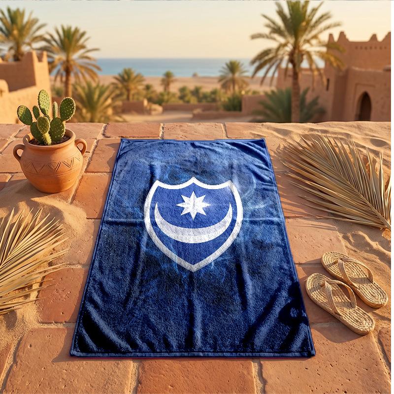 Asciugamano da Spiaggia Morbido Asciugatura Rapida Tema Portsmouth FC?Asciugamano Asciutto Per Vacanze Estive Al Mare Nuoto