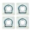 4pcs Recessed Trailer Rope Ring Stainless Steel Tie Down D Ring 2000lb Breaking Force Cargo Anchor For Vans Trailers