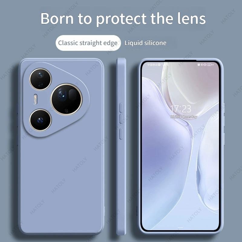 Liquid Silicone For Huawei Pura 80 Ultra case For Huawei Pura 80 Pro Cover TPU Shockproof Protective Case For Huawei Pura 80 Pro