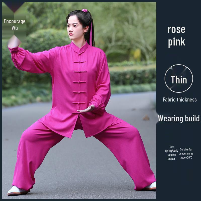 Liwu 2024 Cotton Linen Tai Chi Suit: Unisex Chinese-Style Martial Arts Wear for Spring/Autumn