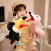 Neu 6 stil Toucan Handpuppe Plüsch Spielzeug Kindergarten Leistung Hand Control Toucan Papagei Weißkopfseeadler Pfau Eule Flamingo