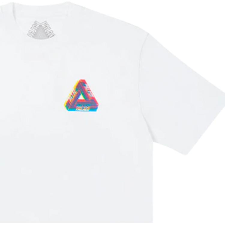 Palace Tri-Ferg Colour Blur White Unisex Tops P19TS336