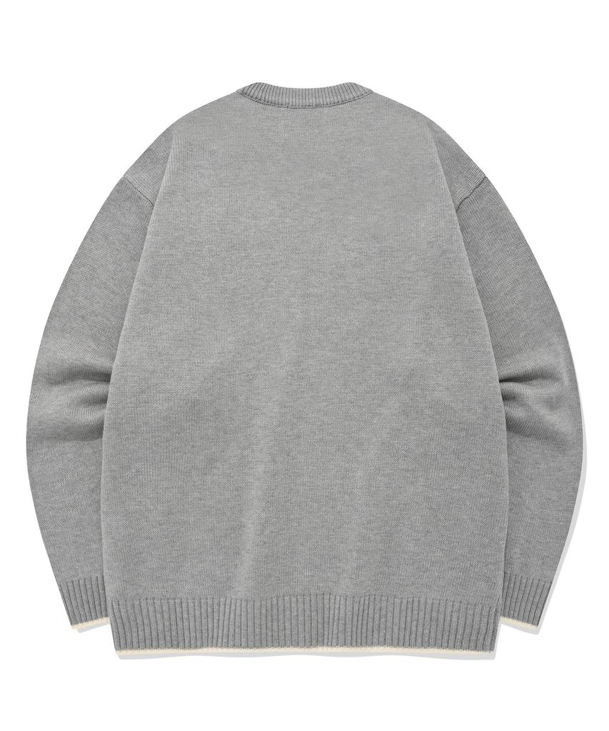COVERNAT C Logo Crewneck Knit Melange Gray