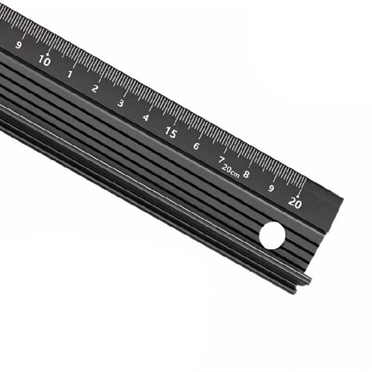Multipurpose Straight Ruler Aluminum Alloy Drawing Ruler Metal Measuring Tool For Engineering Drafting Technical Drawing