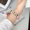 Color bead leather strap is suitable for Xiaomi Mi 8/9Pro bracelet Fit4 Huawei GT5 watch WATCH432 summer