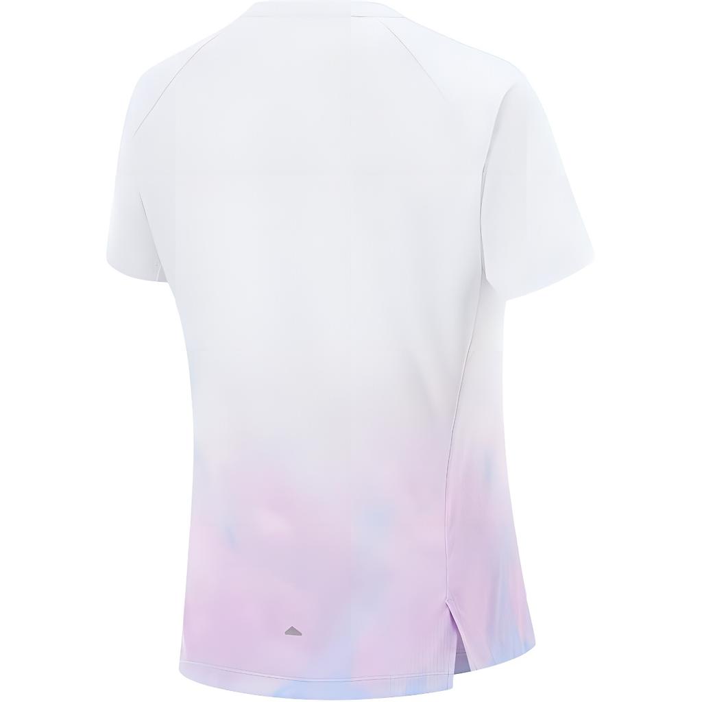 Li Ning Running Series Sports Casual Simple Gradient Round Neck Pullover Short Sleeve T-Shirt Women T-Shirts ATSV530-2
